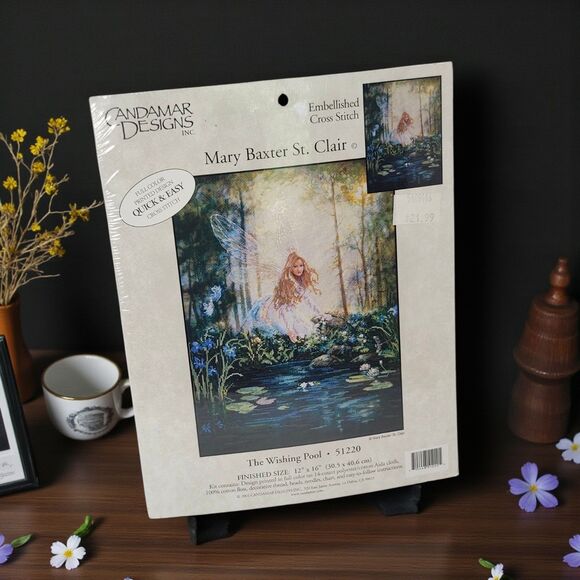Mary Baxter St Clair The Wishing Pool 51220 Cross Stitch Kit Sealed Candamar - Picture 1 of 5